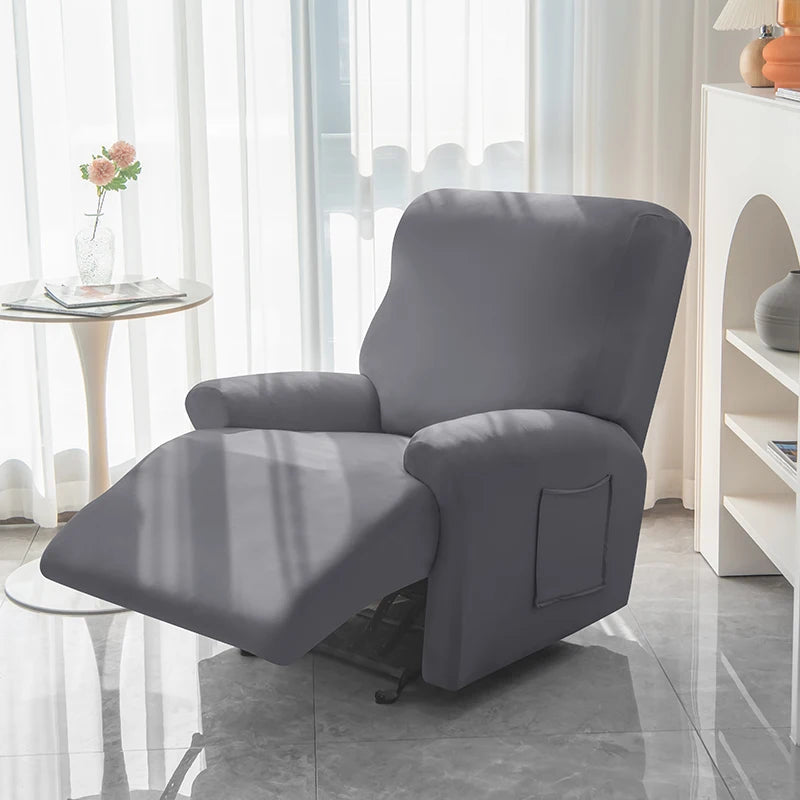 Soft Polyester Recliner Sofa Cover Solid Color