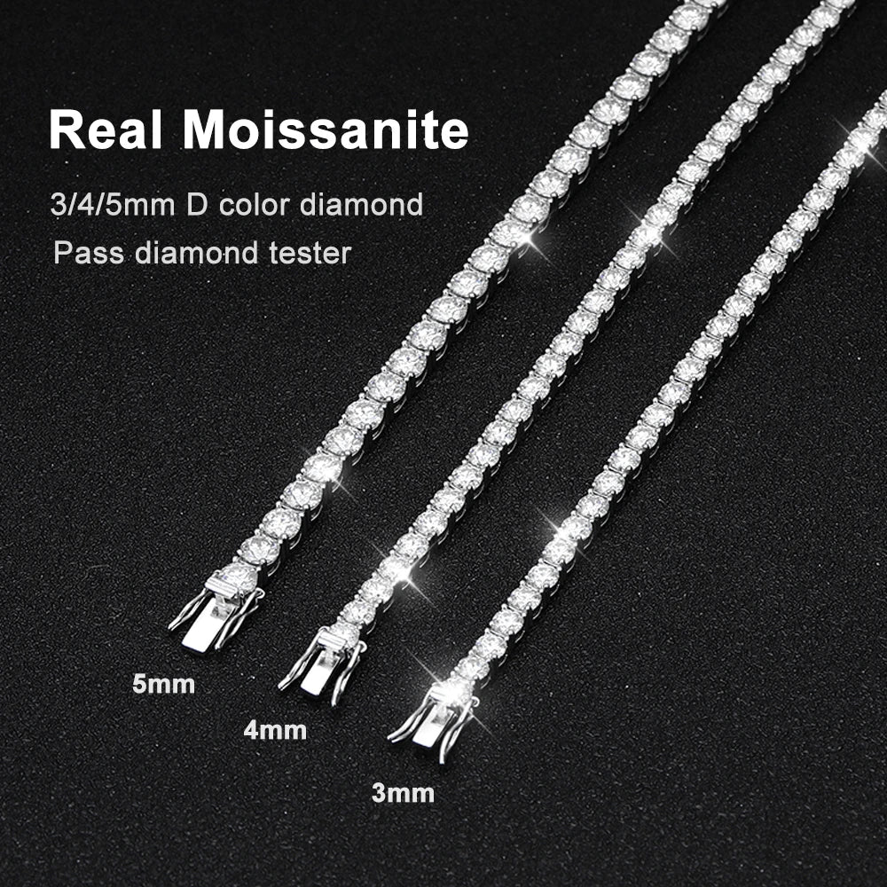 Moissanite Tennis Bracelet in 925 Sterling Silver