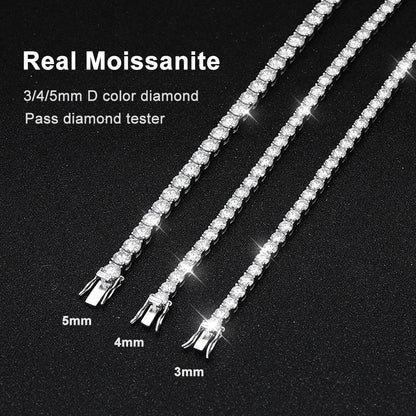 Moissanite Tennis Bracelet in 925 Sterling Silver