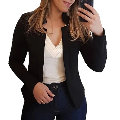 Women Blazer Jacket Long Sleeve Thin Coat