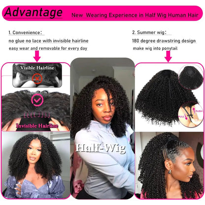Deep Water Wave Human Hair Headband Wig 200% Density