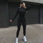 Faux Fur Hooded Women's Ski Jumpsuit with Zippers