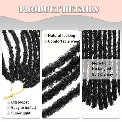 22 Inch Handmade Butterfly Locs Crochet Hair Extensions