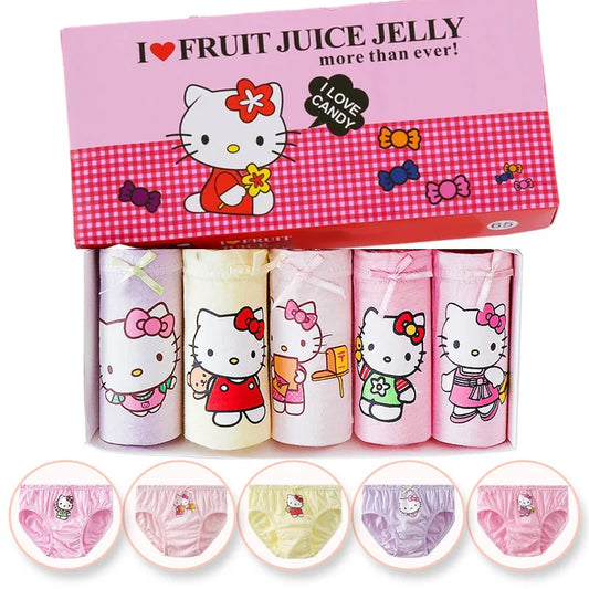 Cotton Children Briefs with Hello Kitty Design for Girls