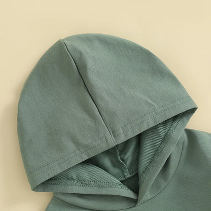 Baby Hooded Romper Long Sleeve Solid Color Bodysuit