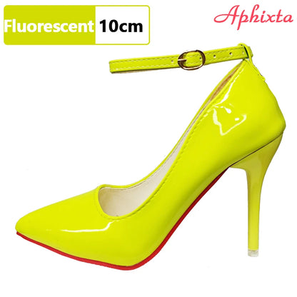 Aphixta Stiletto Heels Pumps Women Party Shoes 12cm