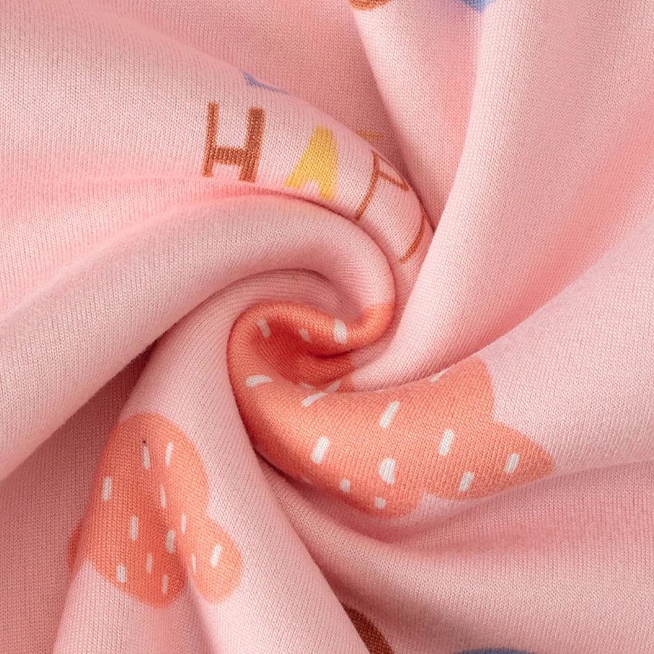 Children's Cartoon Printed Thick Warm Underwear Set