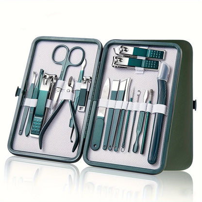 Stainless Steel Nail Care Kit with Travel Case
