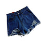 High Waist Ripped Denim Shorts for Women Summer Casual