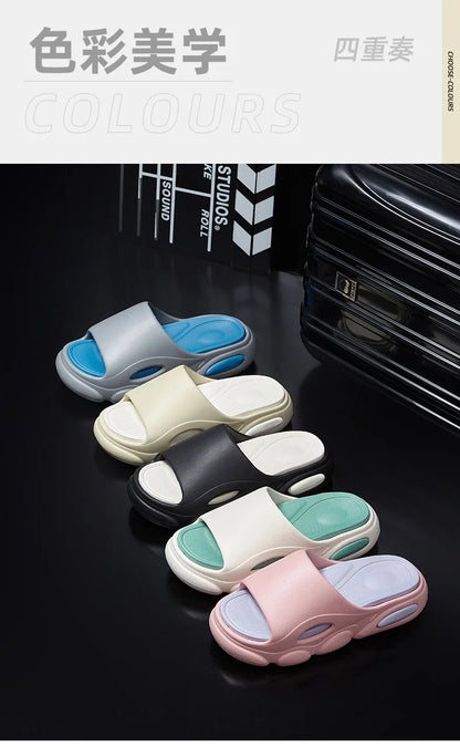 Men's Summer Platform Slides EVA Non-slip Beach Shoes