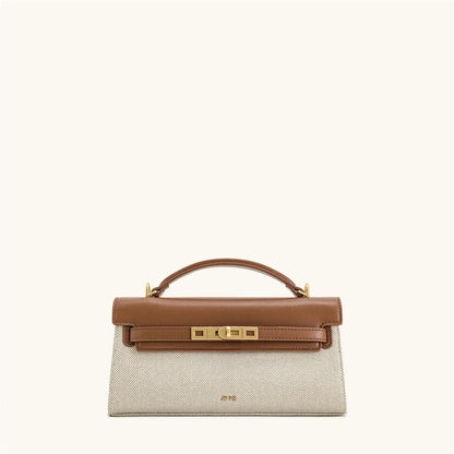 Crocodile Embossed Shoulder Bag in Pu Leather