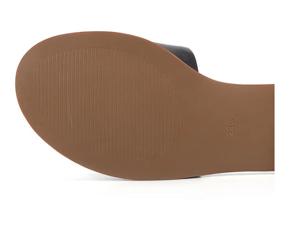 CHCH Women's Black Flat Indoor Slippers