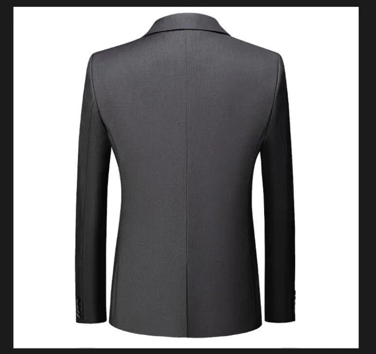 Men's Solid Color Formal Suit Jacket Slim Fit Blazer