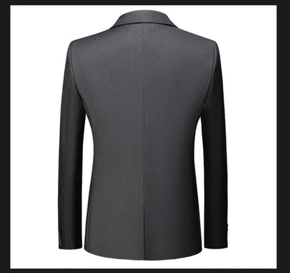 Men's Solid Color Formal Suit Jacket Slim Fit Blazer