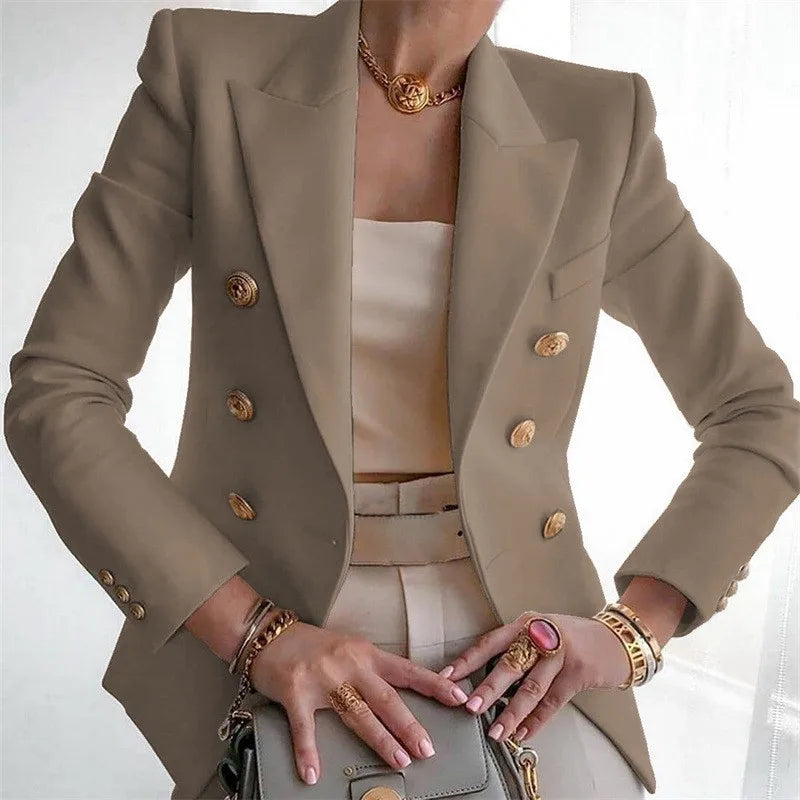 Casual Long Sleeve Women Blazer Office Jacket