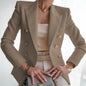Casual Long Sleeve Women Blazer Office Jacket