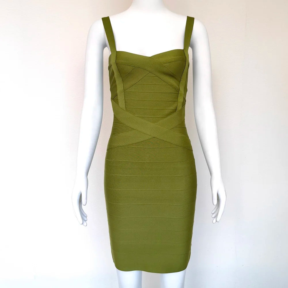 BEAUKEY Blue Mini Bandage Dress for Women XL