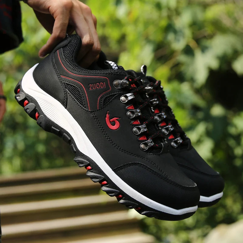 Men's Leather Casual Sneakers for Tennis and Walking