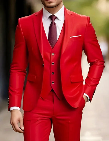 Slim Fit Black Tuxedo Suit Set for Men