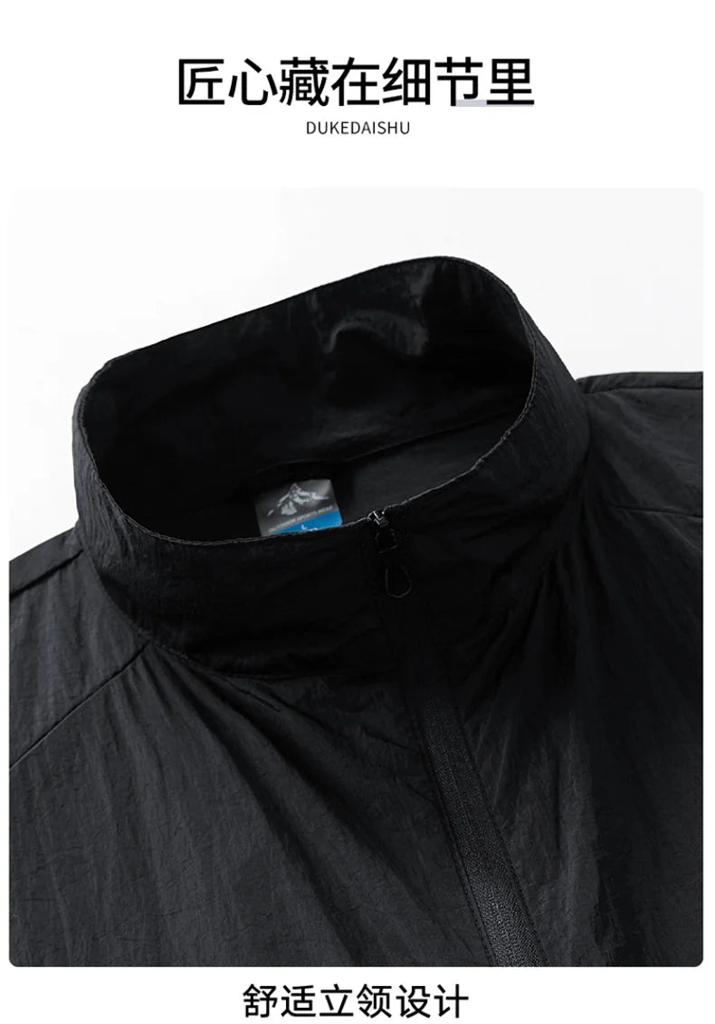Oversize 7XL 8XL UV Protection Lightweight Jacket Men