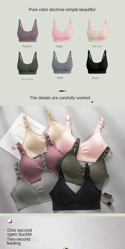 Wire-free Nursing Bra for Maternity Women in Natural Color