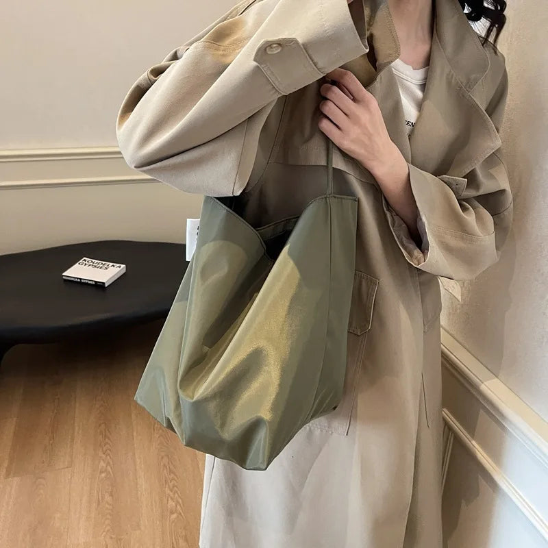 Large Capacity Nylon Tote Shoulder Bag for Women