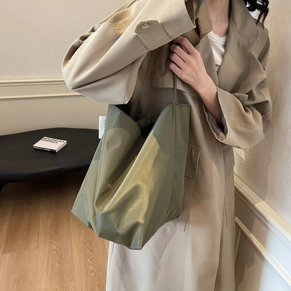 Large Capacity Nylon Tote Shoulder Bag for Women