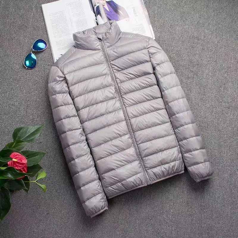 Men's Ultra Light Duck Down Hooded Winter Jacket 5XL