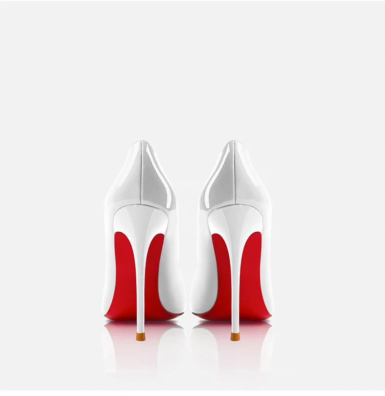 Elegant Black Patent Leather High Heel Pumps for Women