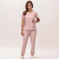 Stretchy V-Neck Nurse Scrub Set Jogger Pants