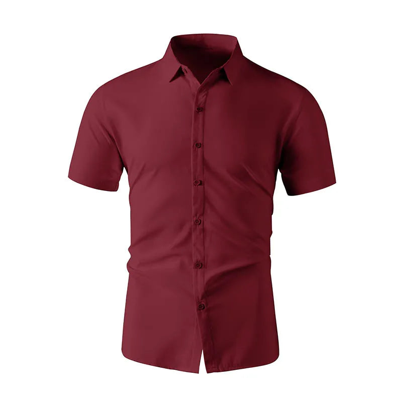 Men's Casual Short Sleeved Shirt Polyester Blend