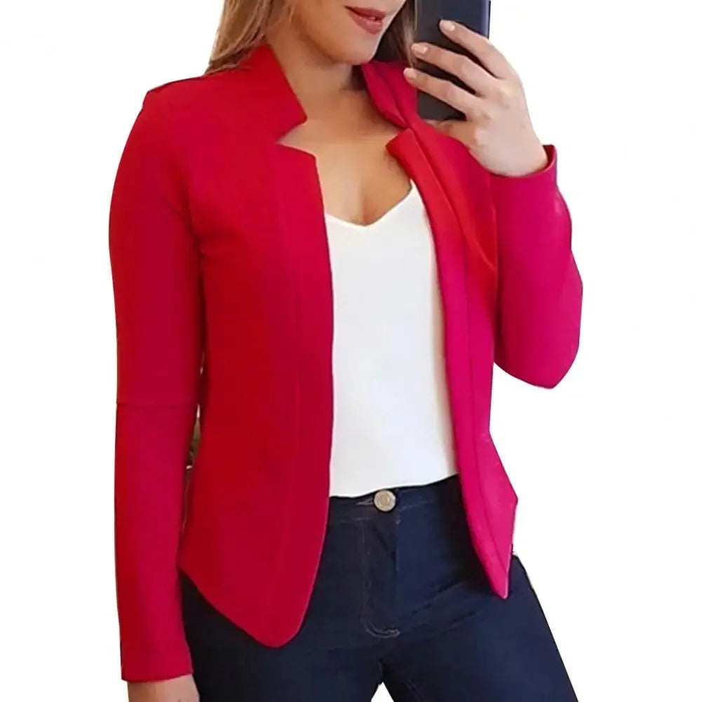 Women Blazer Jacket Long Sleeve Thin Coat