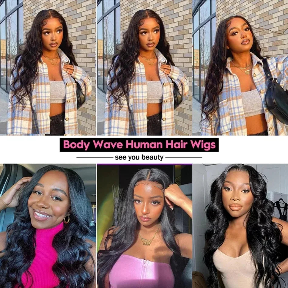 40 Inch Body Wave Human Hair Lace Front Wig