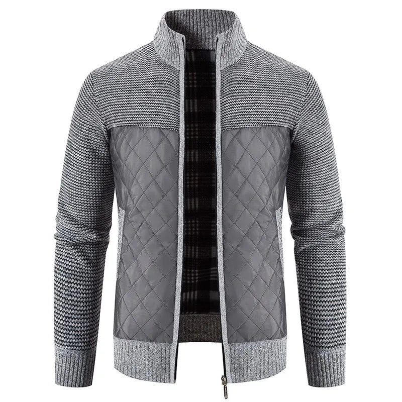 Men's Slim Fit Stand Collar Zipper Jacket
