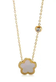 Vintage Textured Stainless Steel Necklace