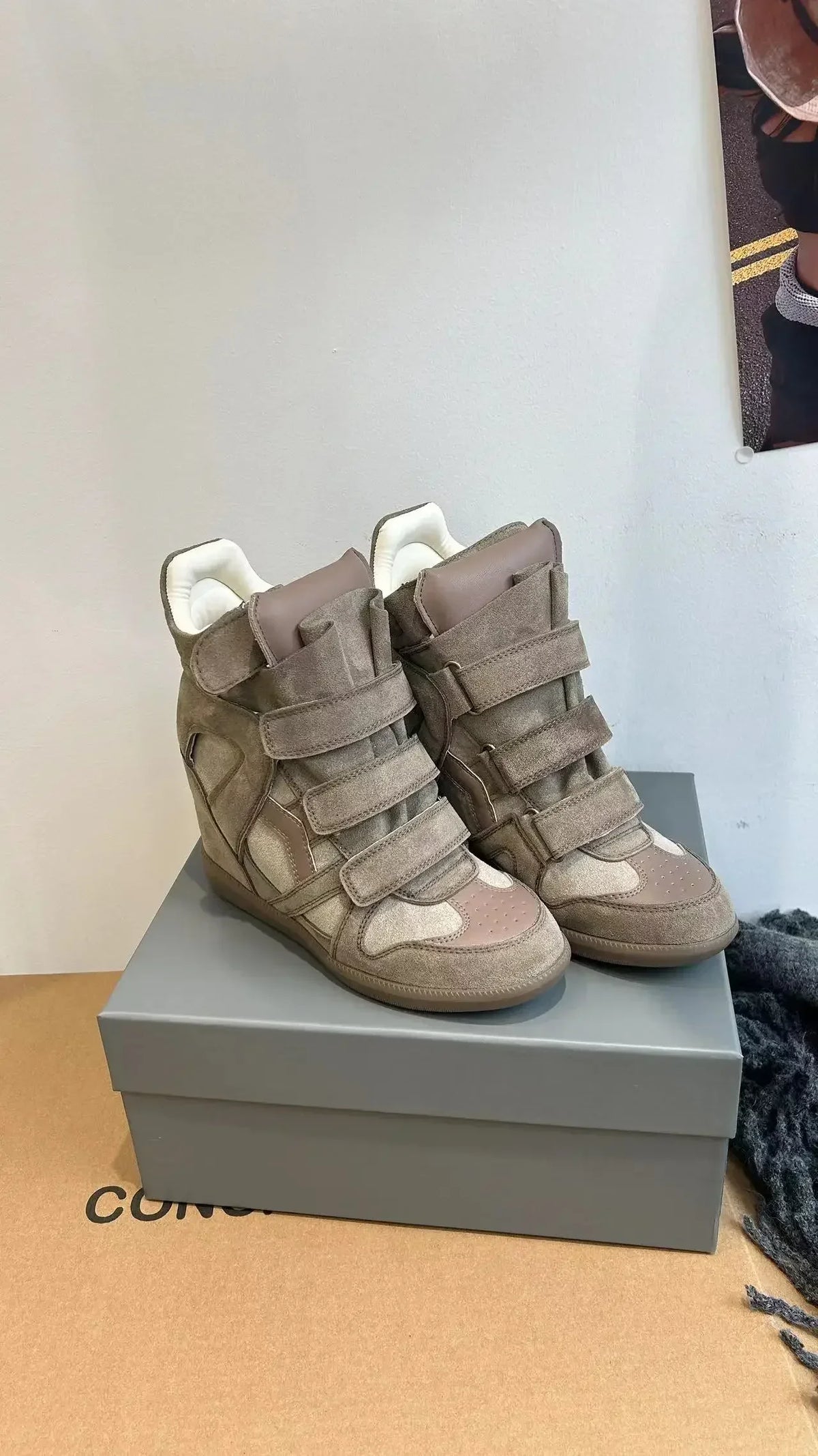 Women's Genuine Leather Ankle Boots with Hidden Heel