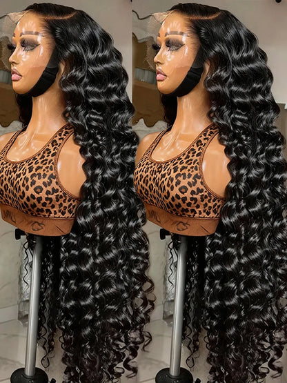 Loose Deep Wave 360 Full Lace Front Human Hair Wig 30 Inch