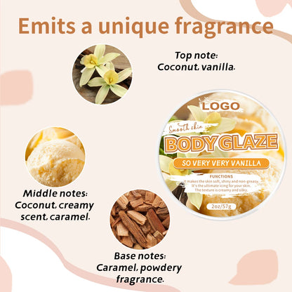 Vanilla Body Glaze for Moisturizing and Nourishing Skin