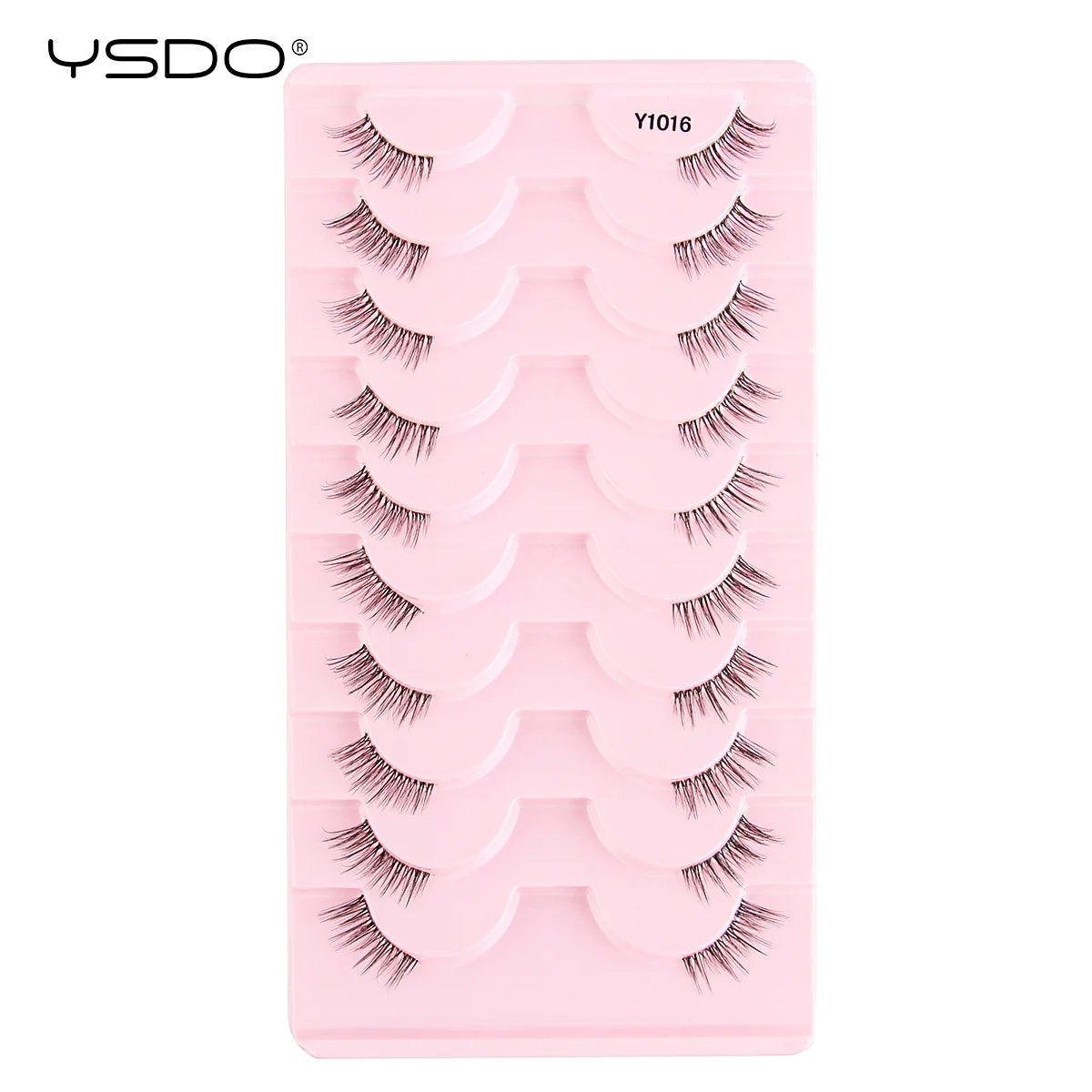 YSDO 5/10 Pairs Natural Soft Black Half Lashes