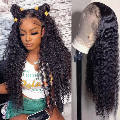 Deep Wave Bob Wig Human Hair Lace Front Short Curly