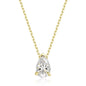 Smyoue Pear Cut Moissanite Necklace 925 Sterling Silver