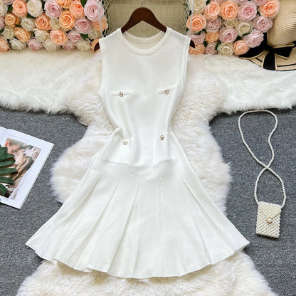 Pleated A-Line Summer Dress for Women