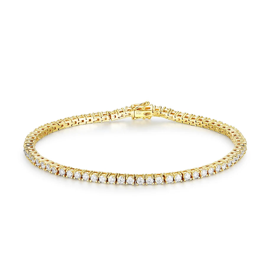 Moissanite Tennis Bracelet for Women in 14K Gold