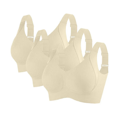 3-Pack Women's Push-Up Seamless Bralette M-4XL