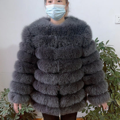 4in1 Real Fox Fur Coat for Women