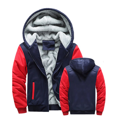 Men's Thick Fleece Hooded Winter Jacket