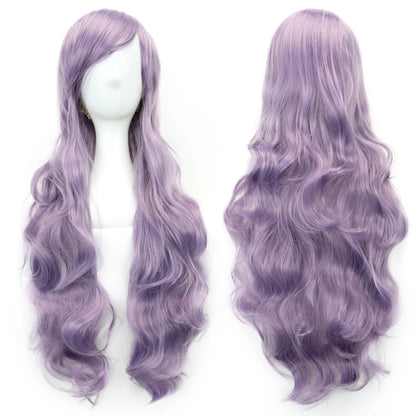 Soowee Curly Long Green Synthetic Hair Wig for Women