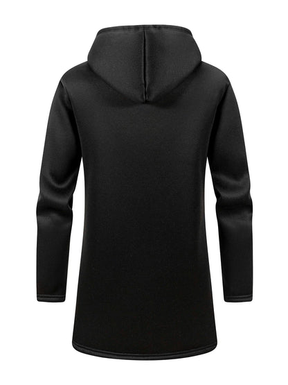 Men's Fleece Hooded Windbreaker Jacket