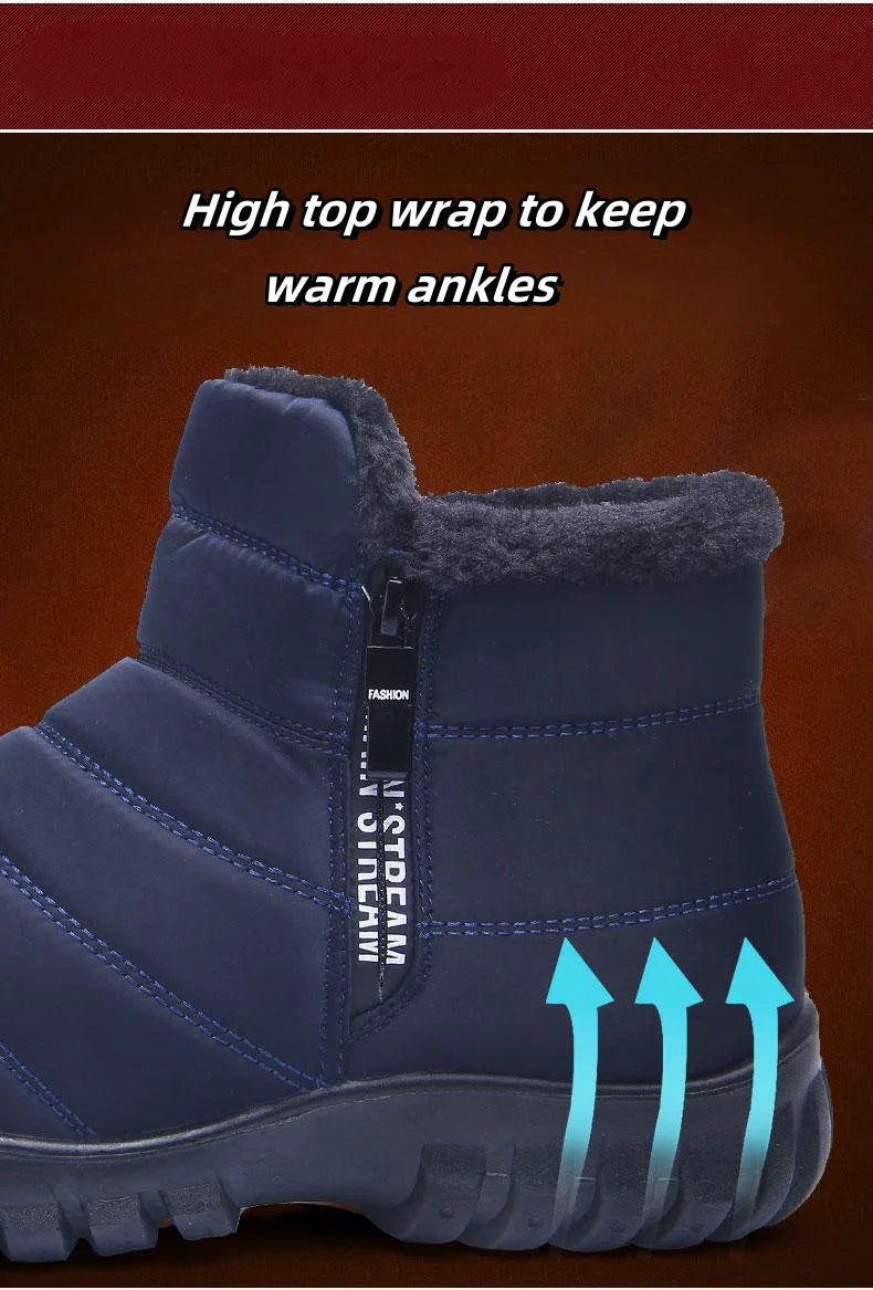 Men's Winter Zipper Snow Ankle Boots