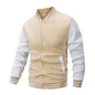 Men's Black And White Varsity Baseball Jacket